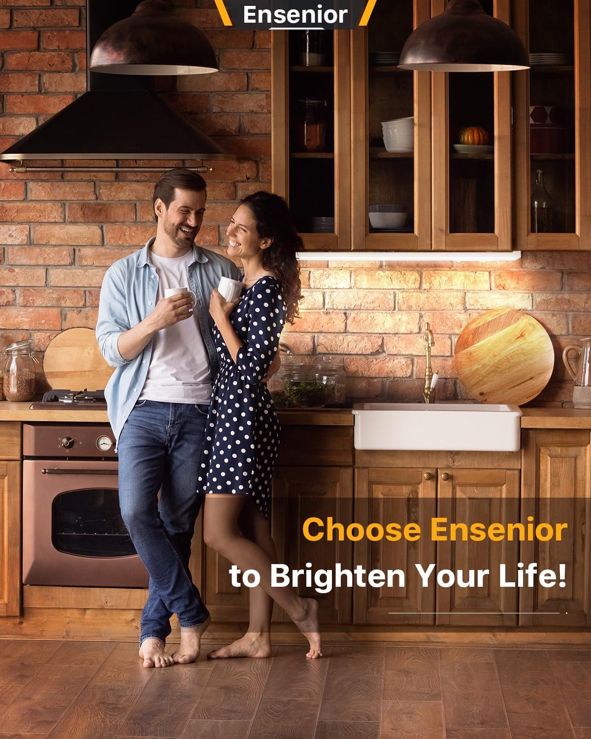 imageEnsenior 24 Inch LED Under Cabinet Lighting Hardwired or Plugin Installation 5CCT Color Selectable  2700K3000K3500K4000K5000K Dimmable Under Counter Lights for Kitchen FCC 120V 14W 930LM24 Inch