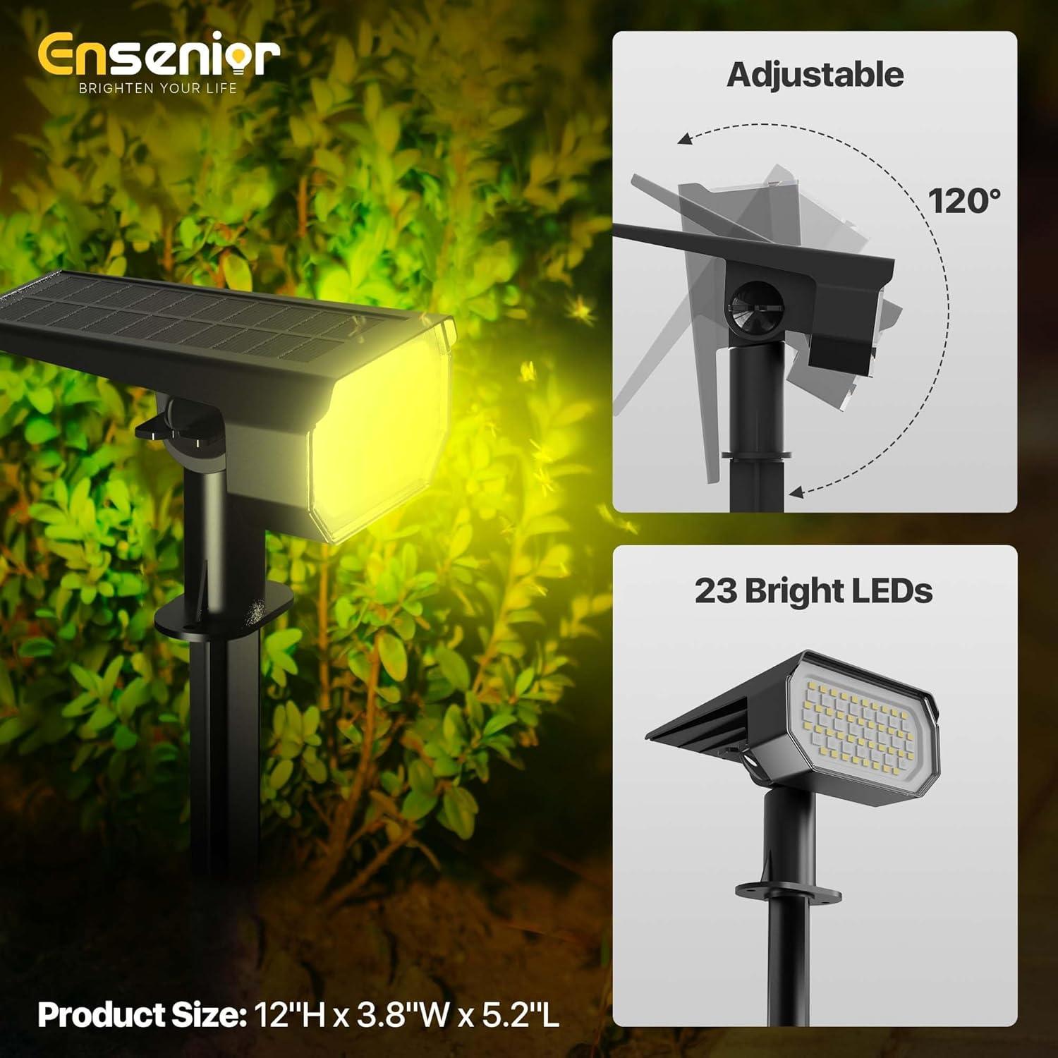 imageEnsenior Solar Spotlights Outdoor Waterproof RGB 71 Color Changing Mode Outdoor Landscape Lighting Automatic ONOff Solar Powered Spotlight for Yard Garden Pathway 6PackRGB Red  Green  Blue