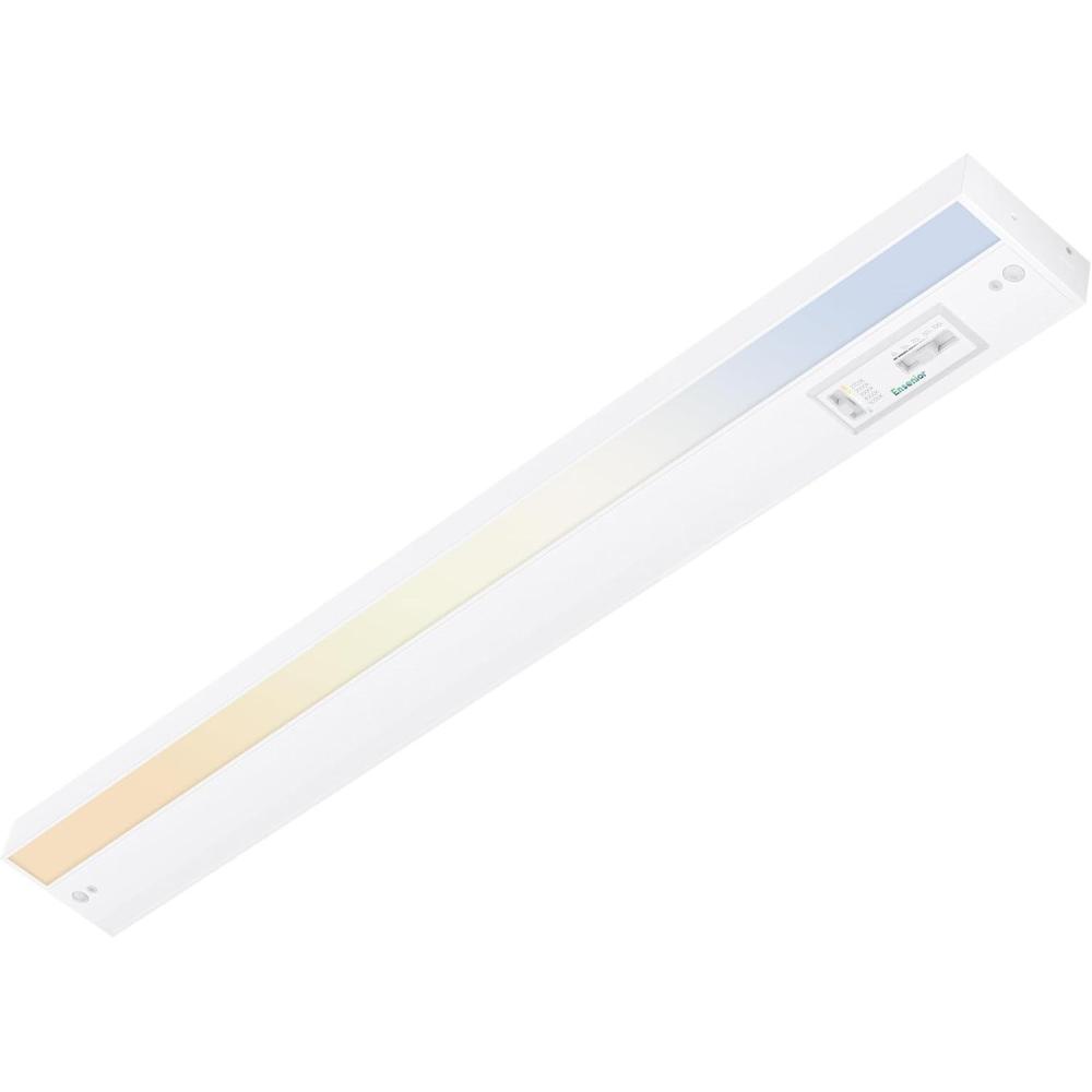 imageEnsenior 24 Inch LED Under Cabinet Lighting Hardwired or Plugin Installation 5CCT Color Selectable  2700K3000K3500K4000K5000K Dimmable Under Counter Lights for Kitchen FCC 120V 14W 930LM24 Inch