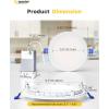 imageEnsenior 1 Pack 6 Inch LED Recessed Light Dimmable 5000K Daylight 1050LM High Brightness 12W 120V Damp Rated UltraThin Canless Wafer Ceiling Light  ETL ampamp FCC ampamp IC6000k  Clear White