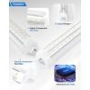 imageEnsenior 10 Pack 8 FT Led Shop Lights 6000K Clear White 10000LM Super Bright 72W Equivalency 936W Commercial Bay Lighting UShaped Linkable Shop Lights Plug in for Garage Workshop FCC Certified6000K