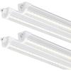 imageEnsenior 10 Pack 8 FT Led Shop Lights 6000K Clear White 10000LM Super Bright 72W Equivalency 936W Commercial Bay Lighting UShaped Linkable Shop Lights Plug in for Garage Workshop FCC Certified5000K