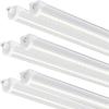 imageEnsenior 10 Pack 8 FT Led Shop Lights 6000K Clear White 10000LM Super Bright 72W Equivalency 936W Commercial Bay Lighting UShaped Linkable Shop Lights Plug in for Garage Workshop FCC Certified5000K
