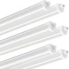 imageEnsenior 10 Pack 8 FT Led Shop Lights 6000K Clear White 10000LM Super Bright 72W Equivalency 936W Commercial Bay Lighting UShaped Linkable Shop Lights Plug in for Garage Workshop FCC Certified5000K