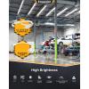 imageEnsenior 10 Pack 8 FT Led Shop Lights 6000K Clear White 10000LM Super Bright 72W Equivalency 936W Commercial Bay Lighting UShaped Linkable Shop Lights Plug in for Garage Workshop FCC Certified5000K
