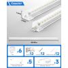imageEnsenior 10 Pack 8 FT Led Shop Lights 6000K Clear White 10000LM Super Bright 72W Equivalency 936W Commercial Bay Lighting UShaped Linkable Shop Lights Plug in for Garage Workshop FCC Certified6000K