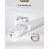 imageEnsenior 10 Pack 8 FT Led Shop Lights 6000K Clear White 10000LM Super Bright 72W Equivalency 936W Commercial Bay Lighting UShaped Linkable Shop Lights Plug in for Garage Workshop FCC Certified6000K