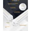 imageEnsenior 10 Pack 8 FT Led Shop Lights 6000K Clear White 10000LM Super Bright 72W Equivalency 936W Commercial Bay Lighting UShaped Linkable Shop Lights Plug in for Garage Workshop FCC Certified5000K
