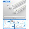 imageEnsenior 10 Pack 8 FT Led Shop Lights 6000K Clear White 10000LM Super Bright 72W Equivalency 936W Commercial Bay Lighting UShaped Linkable Shop Lights Plug in for Garage Workshop FCC Certified5000K