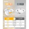 imageEnsenior 12 Pack 4 inch 5CCT LED Gimbal Led Recessed Light with Junction Box 36090 Adjustable Directional Eyeball Lighting Dimmable 2700K3000K3500K4000K5000K 950LM 10W85WETLampampFCC4 Inch