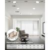imageEnsenior 12 Pack 4 inch 5CCT LED Gimbal Led Recessed Light with Junction Box 36090 Adjustable Directional Eyeball Lighting Dimmable 2700K3000K3500K4000K5000K 950LM 10W85WETLampampFCC6 Inch