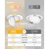 imageEnsenior 12 Pack 4 inch 5CCT LED Gimbal Led Recessed Light with Junction Box 36090 Adjustable Directional Eyeball Lighting Dimmable 2700K3000K3500K4000K5000K 950LM 10W85WETLampampFCC6 Inch