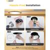 imageEnsenior 12 Pack 6 Inch LED Recessed Ceiling Light Dimmable 2700K5000K 5CCT 1200LM 12W 120V High Brightness Canless Wafer Downlight  ETLampampFCCampampIC5000k4000k3500k3000k2700k  5cct Black