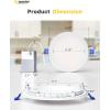 imageEnsenior 12 Pack 6 Inch LED Recessed Ceiling Light Dimmable 2700K5000K 5CCT 1200LM 12W 120V High Brightness Canless Wafer Downlight  ETLampampFCCampampIC4000k  Cool White