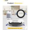 imageEnsenior 12 Pack 6 Inch LED Recessed Ceiling Light Dimmable 2700K5000K 5CCT 1200LM 12W 120V High Brightness Canless Wafer Downlight  ETLampampFCCampampIC5000k4000k3500k3000k2700k  5cct Black