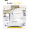 imageEnsenior 12 Pack 6 Inch LED Recessed Ceiling Light Dimmable 2700K5000K 5CCT 1200LM 12W 120V High Brightness Canless Wafer Downlight  ETLampampFCCampampIC5000k  Daylight