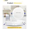 imageEnsenior 12 Pack 6 Inch LED Recessed Ceiling Light Dimmable 2700K5000K 5CCT 1200LM 12W 120V High Brightness Canless Wafer Downlight  ETLampampFCCampampIC5000k4000k3500k3000k2700k  5cct White