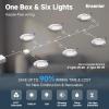 imageEnsenior 12 Pack 6 Inch LED Recessed Ceiling Light with Central Junction Box Kit Dimmable 2700K5000K 5CCT 1050LM 12W 120V UltraThin Canless Wafer Downlight  ETL ampamp FCC ampamp IC ampamp Damp Rated