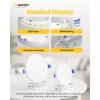imageEnsenior 12 Pack 6 Inch LED Recessed Ceiling Light with Night Light Dimmable 2700K5000K 5CCT 1050LM 12W 120V High Brightness Canless Wafer Downlight  FCC4 Inch