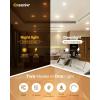 imageEnsenior 12 Pack 6 inch Gimbal Led Recessed Lighting with Night Light 90 Rotatable and 2700K5000K 5CCT Selectable Dimmable Eyeball Recessed Lights 1200LM 12W115WFCC Certified