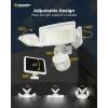 imageEnsenior 1800LM Solar Flood Lights Outdoor Motion Sensor Outdoor Light 6500K IP65 Waterproof Separate Solar Panel Solar Security Light with 5 Sensor Modes and 3 Adjustable Head for Yard BlackWhite