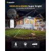 imageEnsenior 1800LM Solar Flood Lights Outdoor Motion Sensor Outdoor Light 6500K IP65 Waterproof Separate Solar Panel Solar Security Light with 5 Sensor Modes and 3 Adjustable Head for Yard BlackBlack