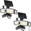 imageEnsenior 1800LM Solar Flood Lights Outdoor Motion Sensor Outdoor Light 6500K IP65 Waterproof Separate Solar Panel Solar Security Light with 5 Sensor Modes and 3 Adjustable Head for Yard BlackBlack