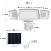 imageEnsenior 1800LM Solar Flood Lights Outdoor Motion Sensor Outdoor Light 6500K IP65 Waterproof Separate Solar Panel Solar Security Light with 5 Sensor Modes and 3 Adjustable Head for Yard BlackWhite