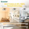 imageEnsenior 20 Low Profile Ceiling Fans with Lights and Remote Fandelier Ceiling Fan Flush Mount APP Control 6 Speed ampamp 3000K6500K Stepless Dimmable Small Ceiling Fan with Light for Bedroom  BlackBlack