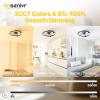 imageEnsenior 20 Low Profile Ceiling Fans with Lights and Remote Fandelier Ceiling Fan Flush Mount APP Control 6 Speed ampamp 3000K6500K Stepless Dimmable Small Ceiling Fan with Light for Bedroom  BlackBlack