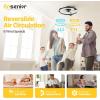 imageEnsenior 20 Low Profile Ceiling Fans with Lights and Remote Fandelier Ceiling Fan Flush Mount APP Control 6 Speed ampamp 3000K6500K Stepless Dimmable Small Ceiling Fan with Light for Bedroom  BlackBlack