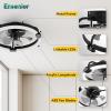 imageEnsenior 20 Low Profile Ceiling Fans with Lights and Remote Fandelier Ceiling Fan Flush Mount APP Control 6 Speed ampamp 3000K6500K Stepless Dimmable Small Ceiling Fan with Light for Bedroom  BlackBlack
