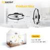 imageEnsenior 20 Low Profile Ceiling Fans with Lights and Remote Fandelier Ceiling Fan Flush Mount APP Control 6 Speed ampamp 3000K6500K Stepless Dimmable Small Ceiling Fan with Light for Bedroom  BlackBlack