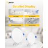 imageEnsenior 20 Pack 6 Inch LED Recessed Ceiling Light with Night Light Dimmable 2700K5000K 5CCT 1050LM 12W 120V High Brightness Canless Wafer Downlight  FCC4 Inch