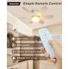 imageEnsenior 205 Inch Socket Fan Light with Remote Dimmable Light Socket Ceiling Fan 3000K6000K 6 Speeds 1800LM Screw in Ceiling Fan with Light Bulb for Bedroom Kitchen Living Room1 Pack