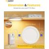 imageEnsenior 24 Pack 6 Inch LED Recessed Ceiling Light with Night Light Dimmable 2700K5000K 5CCT 1050LM 12W 120V High Brightness Canless Wafer Downlight  FCC6 Inch