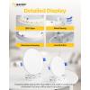 imageEnsenior 24 Pack 6 Inch LED Recessed Ceiling Light with Night Light Dimmable 2700K5000K 5CCT 1050LM 12W 120V High Brightness Canless Wafer Downlight  FCC6 Inch