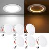 imageEnsenior 4 Inch 5CCT LED Can Lights with Night Light 4 Pack Retrofit Led Recessed Lighting Baffle Trim Dimmable 9W110W 1000LM4 Inch