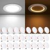 imageEnsenior 4 Inch 5CCT LED Can Lights with Night Light 4 Pack Retrofit Led Recessed Lighting Baffle Trim Dimmable 9W110W 1000LM4 Inch