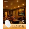 imageEnsenior 4 Inch 5CCT LED Can Lights with Night Light 4 Pack Retrofit Led Recessed Lighting Baffle Trim Dimmable 9W110W 1000LM4 Inch