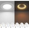 imageEnsenior 4 Inch 5CCT LED Can Lights with Night Light 4 Pack Retrofit Led Recessed Lighting Baffle Trim Dimmable 9W110W 1000LM6 Inch
