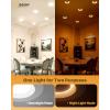 imageEnsenior 4 Inch 5CCT LED Can Lights with Night Light 4 Pack Retrofit Led Recessed Lighting Baffle Trim Dimmable 9W110W 1000LM6 Inch