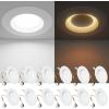 imageEnsenior 4 Inch 5CCT LED Can Lights with Night Light 4 Pack Retrofit Led Recessed Lighting Baffle Trim Dimmable 9W110W 1000LM6 Inch