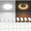 imageEnsenior 4 Inch 5CCT LED Can Lights with Night Light 4 Pack Retrofit Led Recessed Lighting Baffle Trim Dimmable 9W110W 1000LM6 Inch
