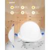 imageEnsenior 4 Pack 6 inch Gimbal Led Recessed Lighting 90 Rotatable and 5CCT Selectable Dimmable Eyeball Recessed Lights Canless Angled Adjustable Ceiling Downlight 1200LM 12W115WFCC Certified4 Pack