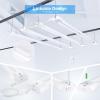 imageEnsenior 4 Pack Linkable Led Shop Light 4ft for Garage 4400 High Lumens 36W Equivalent 280W 5000K Daylight 48 Inch Utility Surface or Hanging Mount Fixtures White ETL CertifiedWhite