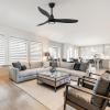imageEnsenior 52 Inch Smart Ceiling Fans with Lights and Remote Control via Alexa Google Voice App 6 Speeds Reversible DC Motor 3000K6000K Dimmable LED Black bedroom ceiling fan with lights  3 Blades3Blade