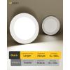imageEnsenior 56 Inch 5CCT LED Can Lights 24 Pack Retrofit Led Recessed Lighting Baffle Trim Dimmable 9W110W 1000LM 2700K3000K3500K4000K5000K Selectable IC Rated  ETL ampamp FCC5000k4000k3500k3000k2700k  5cct White