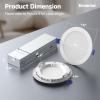 imageEnsenior 6 Pack 6 Inch LED Recessed Ceiling Light with Central Junction Box Kit Dimmable 2700K5000K 5CCT 1050LM 12W 120V UltraThin Canless Wafer Downlight  ETL ampamp FCC ampamp IC ampamp Damp Rated