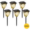 imageEnsenior 6Pack Solar Lights Outdoor 3000K LED Solar Garden Lights for Pathway Yard Patio Walkway Planter Waterproof EnergyEfficient Landscape LightingBlack